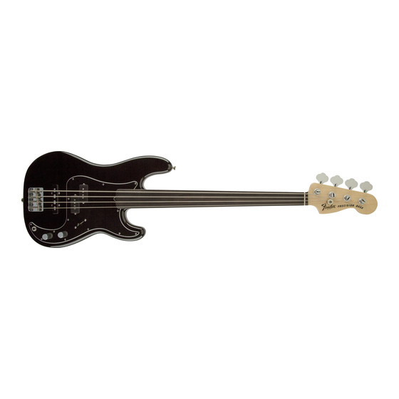 Fender Tony Franklin Fretless P Bass User Manual