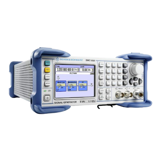 Rohde & Schwarz SMC100A Operating Manual