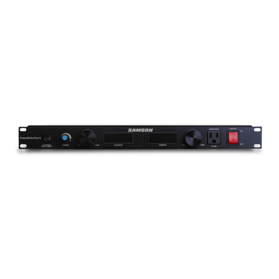 Samson Pro Rack-Mount Power Distribution PB15 Owner's Manual