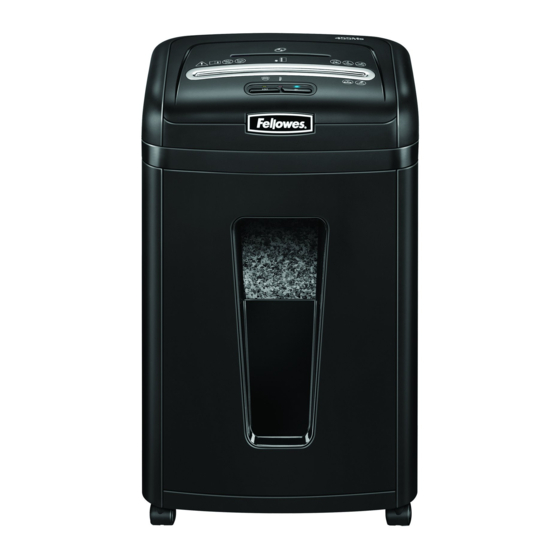 Fellowes POWERSHRED 455Ms Manual