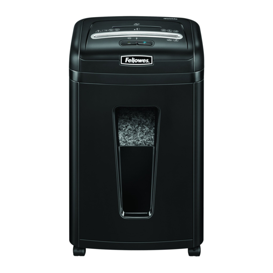 Fellowes POWERSHRED 455Ms Manual