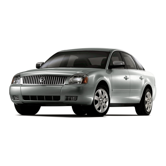 Mercury 2005  Quick Reference Manual