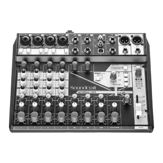 Harman Soundcraft Notepad 5 User Manual