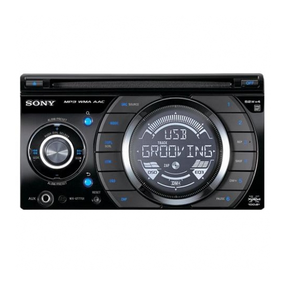Sony WX-GT77UI Service Manual