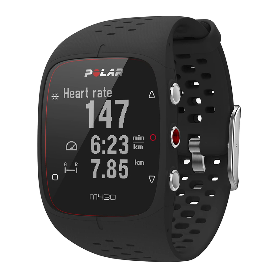 POLAR M430 - GPS Running Watch Quick Start Guide