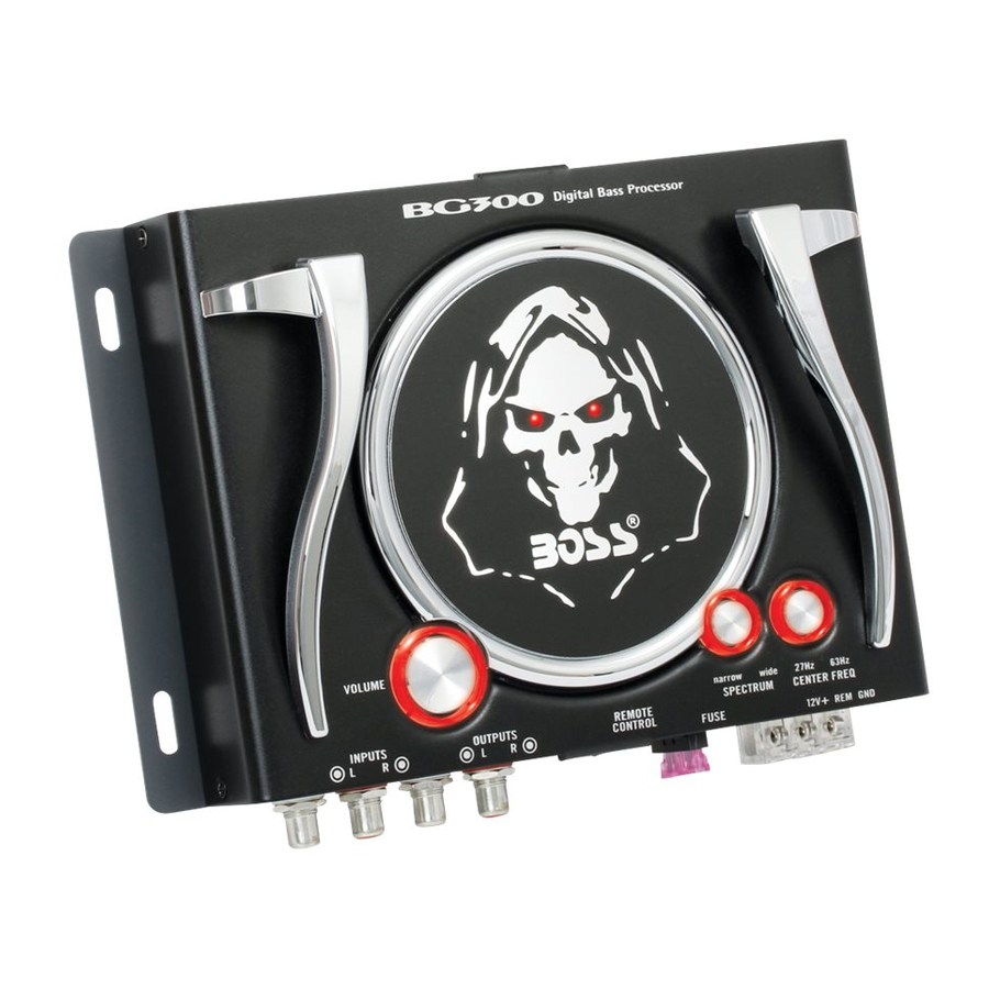 Boss Audio Systems Bass Generator BG300 Manual
