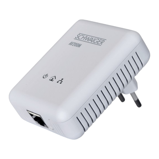 Schwaiger AV 200M Powerline Adapter Manuals