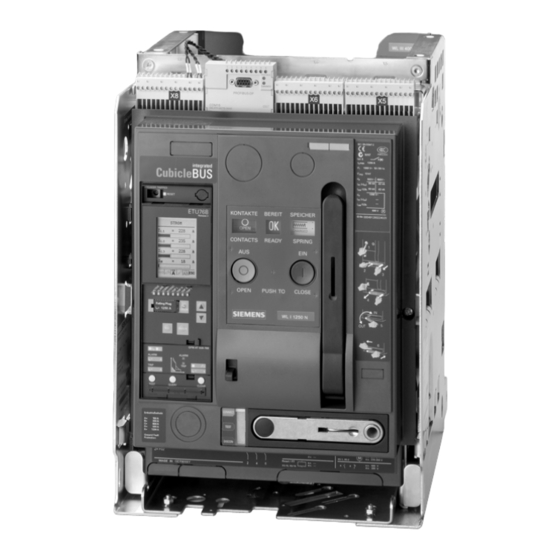 Siemens Sentron WL Operating Instructions Manual