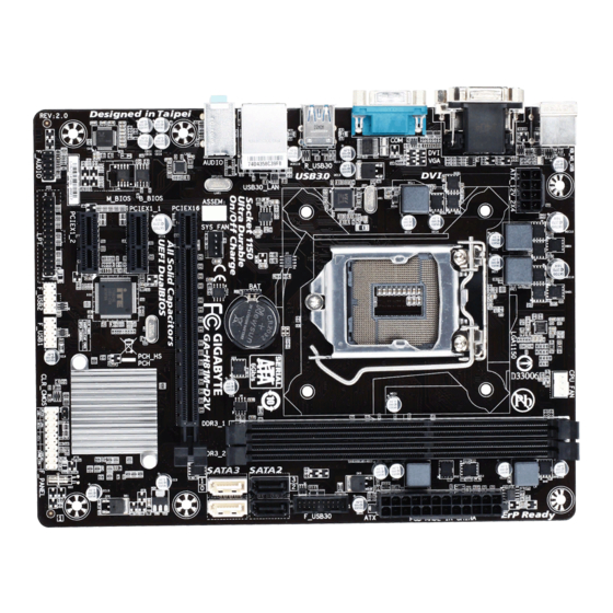 Gigabyte GA-H81M-D2V Motherboard Manuals