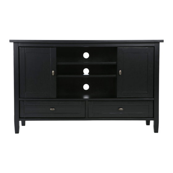 Simpli Home AXWSH004-BL TV Media Stand Manuals