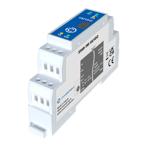 iSMA CONTROLLI SfAR-1M-1AI1DO Manuals