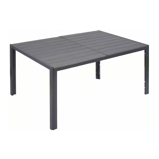 Kozyard Outdoor Patio Aluminum Polywood Slat Table Assembly Manual