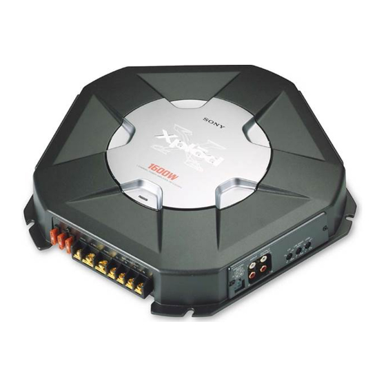 Sony XM-D1000P5 Marketing Specifications, Connections Product Manual