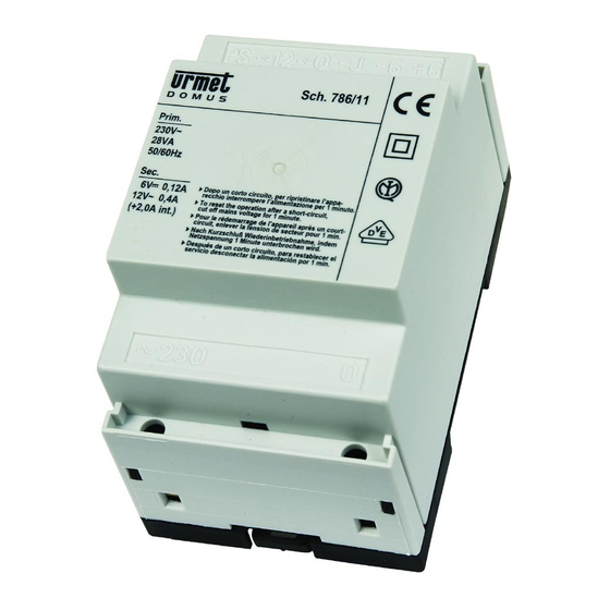 urmet domus 786 Series Manual