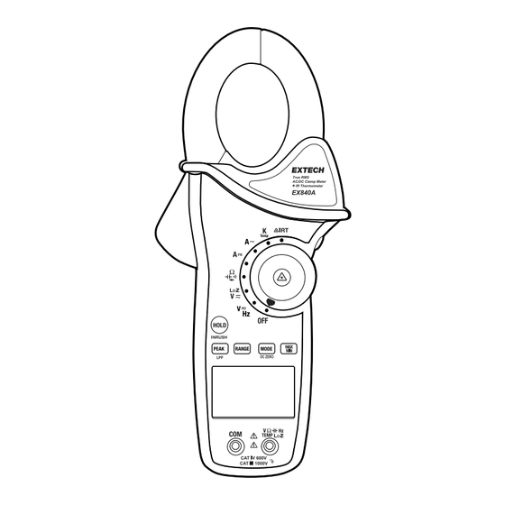 Extech Instruments EX840A Quick Start Manual