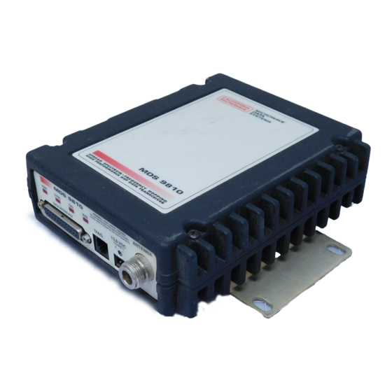 Microwave Data Systems MDS 9810 Installation And Operation Manual