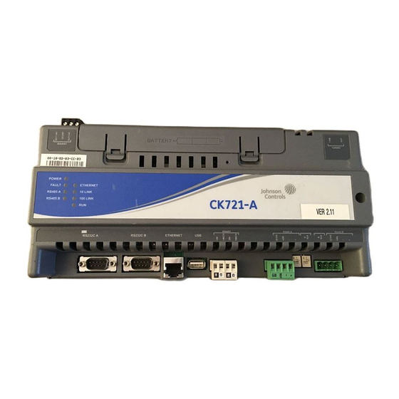 Johnson Controls CK721-A Hardware Installation Manual