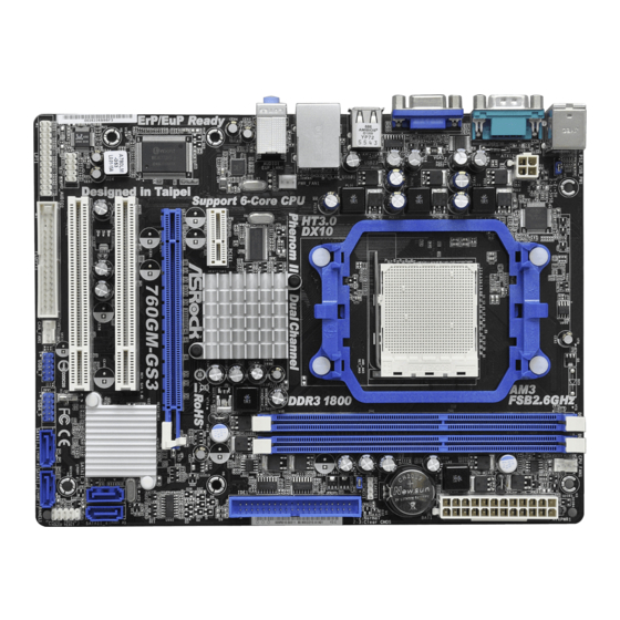 ASROCK 760GM-GS3 Manual