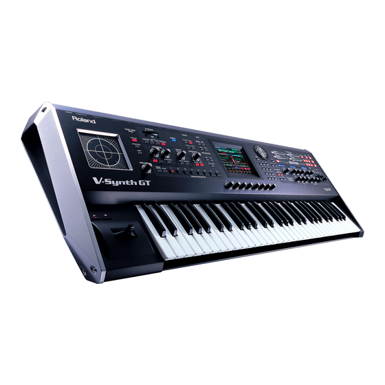 Roland V-Synth GT Quick Start Manual