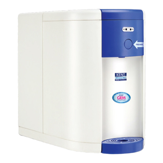 KENT GEM Mineral RO Installation & Operation Manual