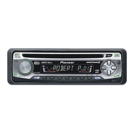 Pioneer deh-3700mp Operation Manual