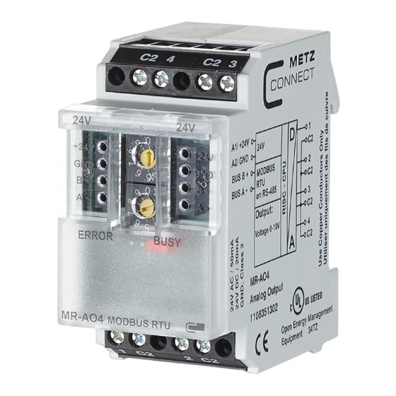 Metz Connect MR-AO4 Manual