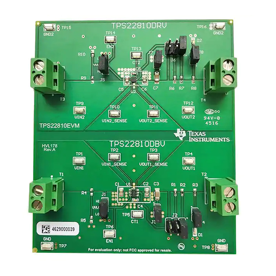 Texas Instruments TPS22810EVM User Manual