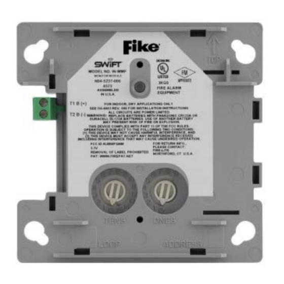 Fike FIK-W-MONITOR Installation And Maintenance Instructions