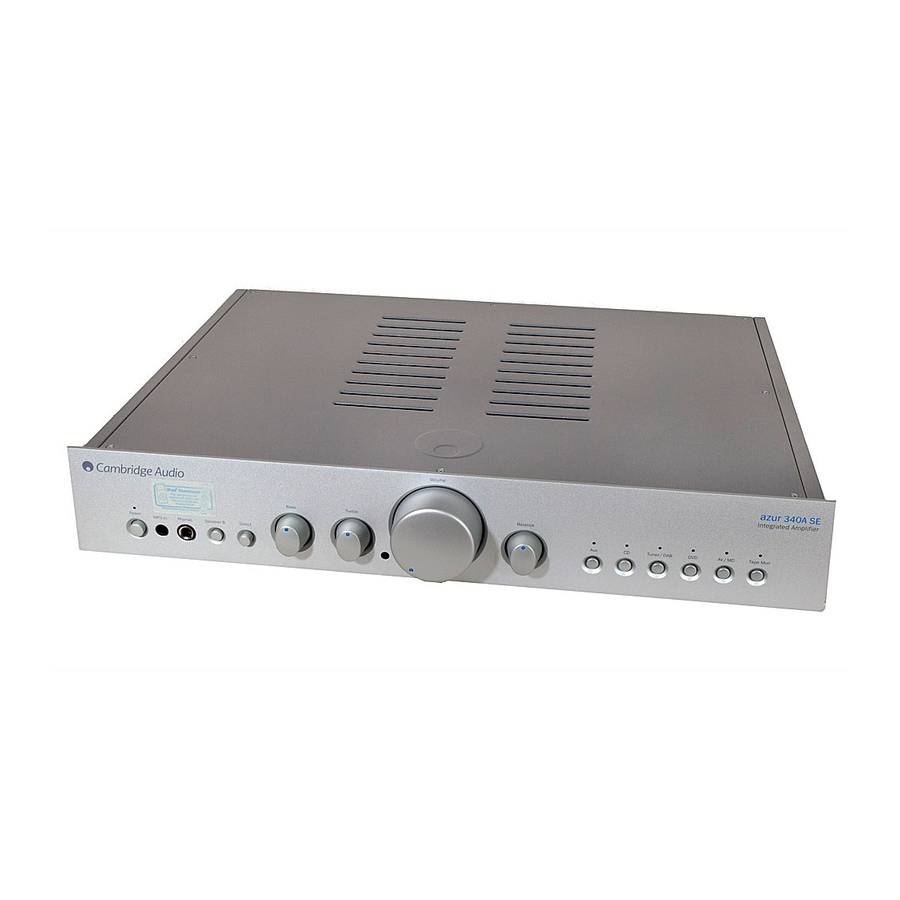 Cambridge Audio Azur 340A SE User Manual