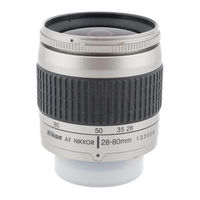 Nikon AF Zoom-Nikkor 28-80mm f/3.3-5.6G (2.9x) User Manual