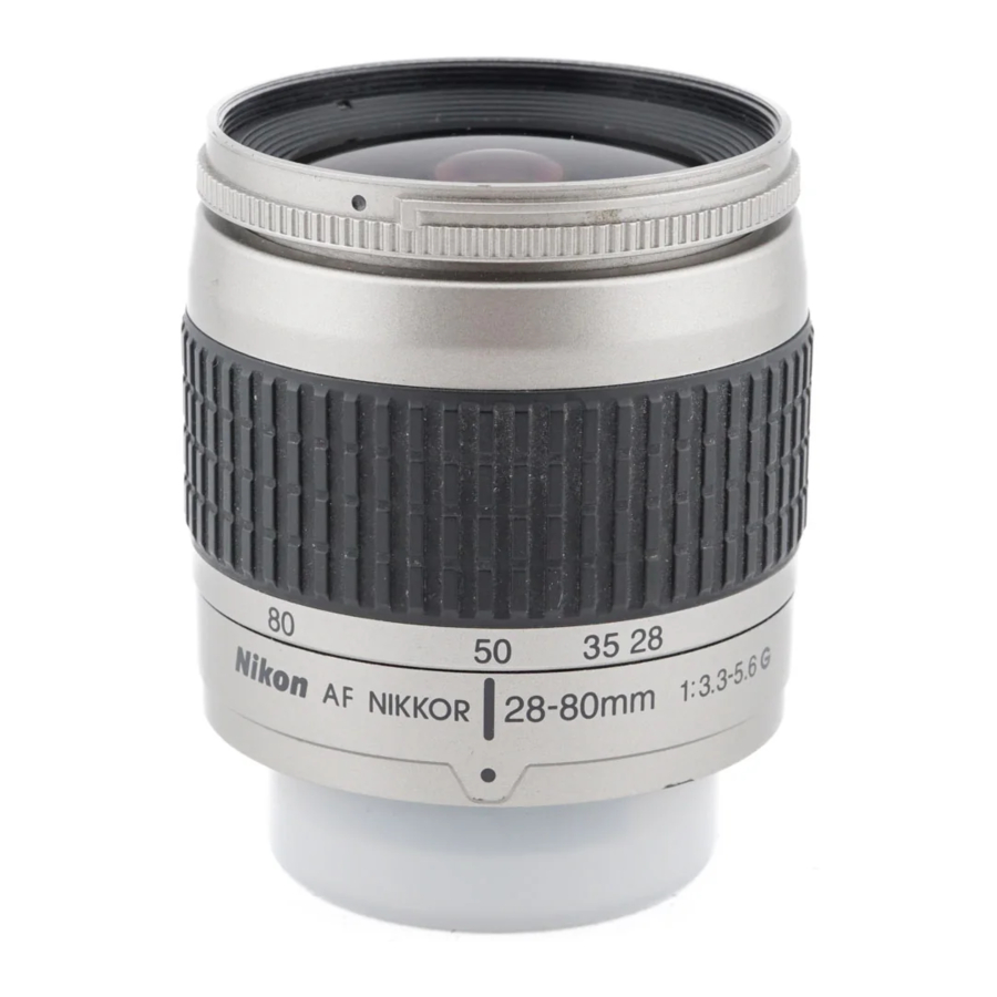 Nikon AF Zoom-Nikkor 28-80mm f/3.3-5.6 G - Camera Lens Manual