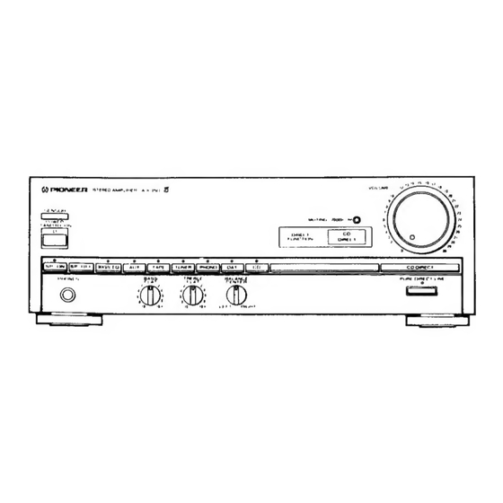 Pioneer A-X350 Operating Instructions Manual