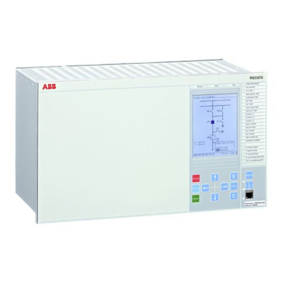 ABB REC670 ANSI Operator's Manual