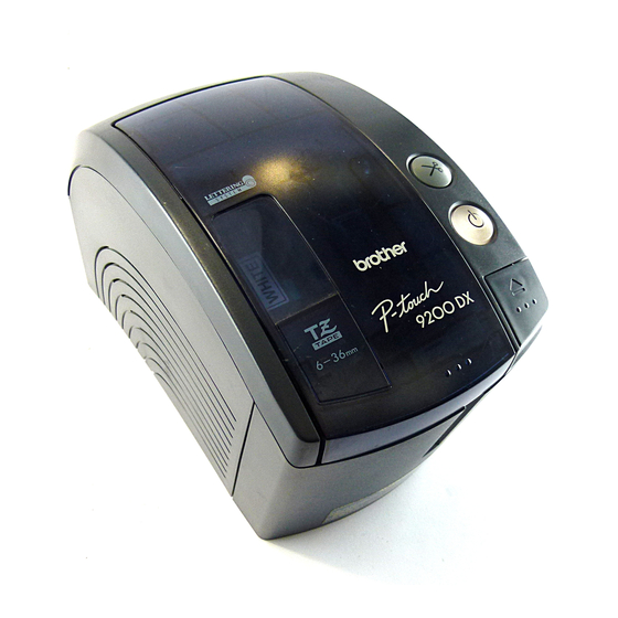 Brother P-touch PRO DX PT-9200DX Quick Reference