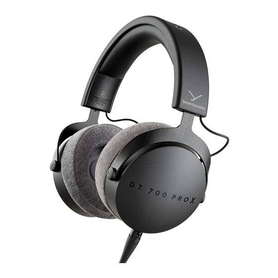 Beyerdynamic DT 700 Pro X Manuals