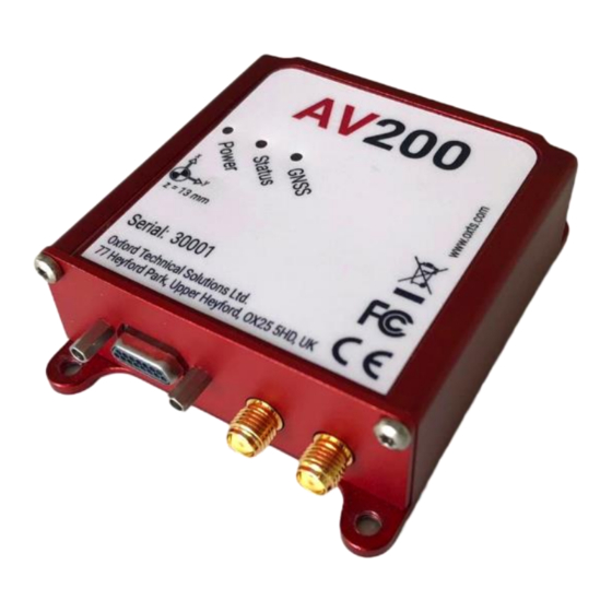 OXTS AV200 Integration Manual