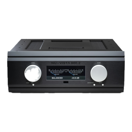 Musical Fidelity NU-VISTA Series Installation Manual