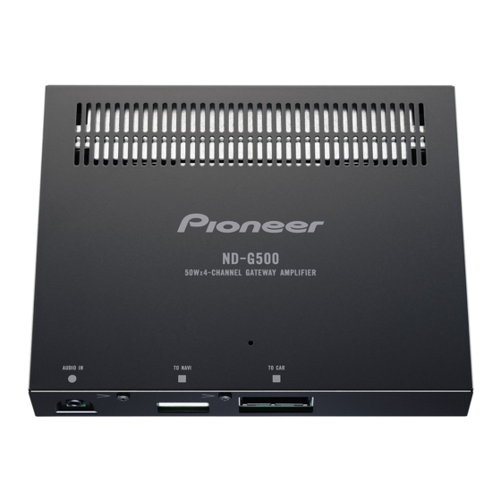Pioneer ND-G500XS Manuals
