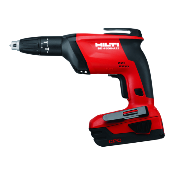 Hilti SD 4500-A22 User Manual