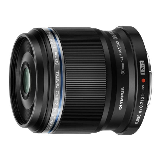 Olympus M.Zuiko Digital ED 30mm f3.5 Macro Instructions Manual