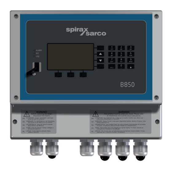 Spirax Sarco B850-W Quick Start Manual