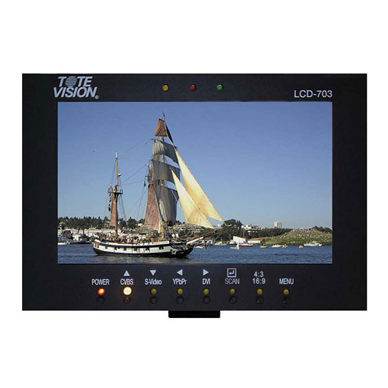 Tote Vision LCD-703HD Manuals