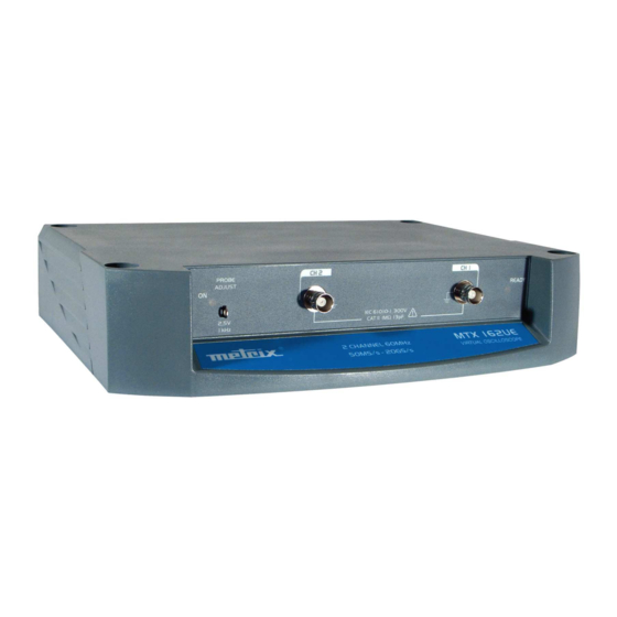 Metrix MTX 162UE TX 162UE Operating Instructions Manual