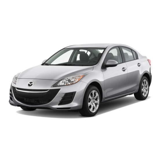 Mazda 3 2010 Vehicle Instruction Card