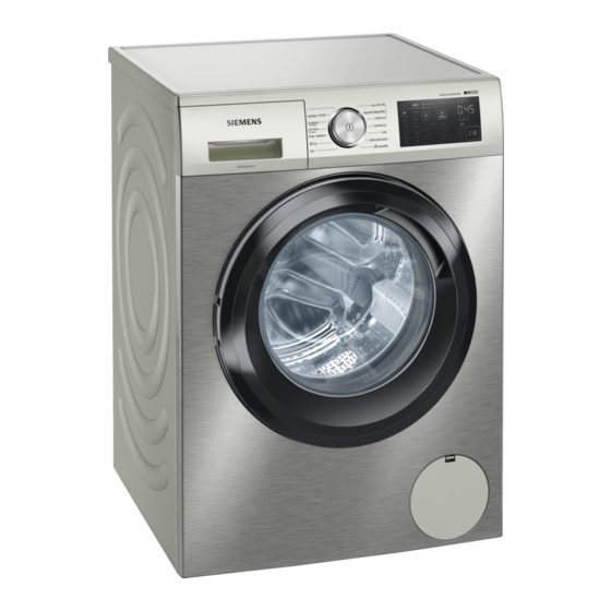 Siemens WM14UQ9XES Washing Machine Manuals