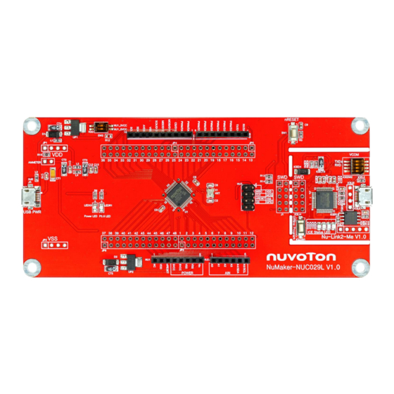 Nuvoton NuMicro NuMaker-NUC029L User Manual
