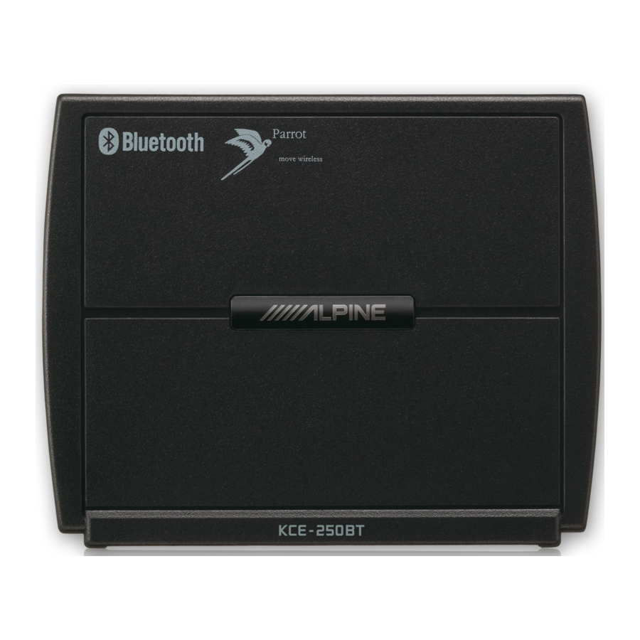 Alpine KCE-250B - Bluetooth Module Manual