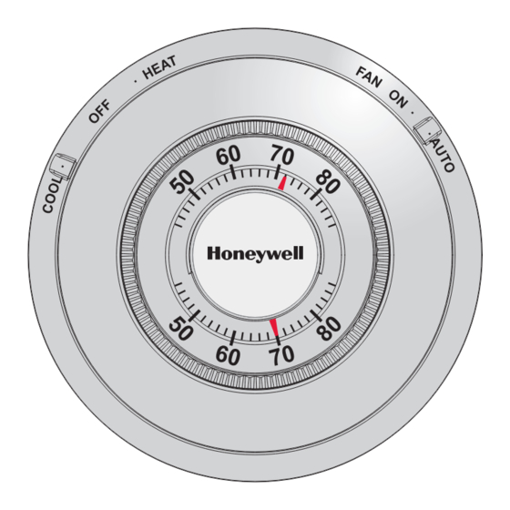 Honeywell t87n the round Owner's Manual