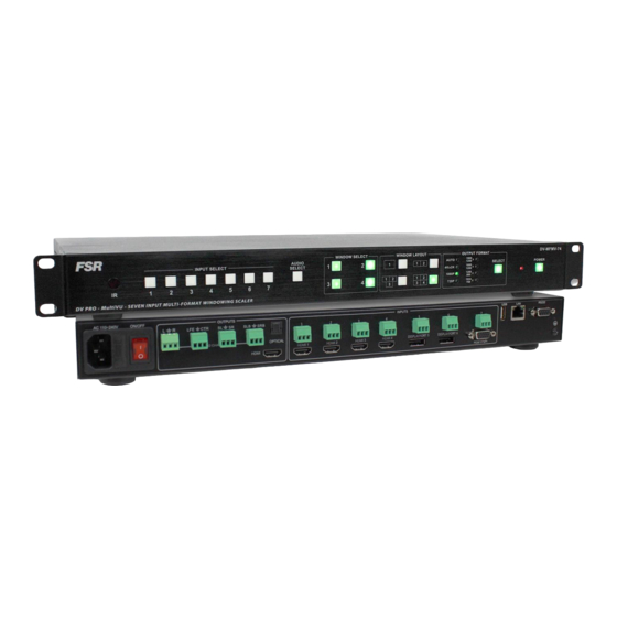 FSR DV-MFMV-74 Multi-Format Switcher Manuals