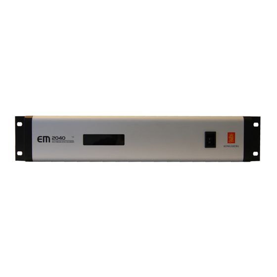 Kongsberg EM 2040 Installation Manual
